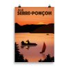 Poster Vintage "Sunset sur le lac de Serre-Ponçon"