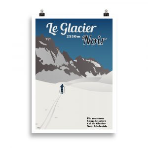 Poster Vintage Du Glacier Noir