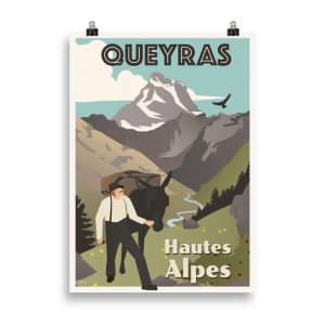 Poster Vintage "Queyras Hautes Alpes"