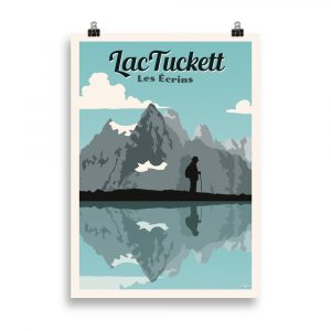 Poster Vintage Lac Tuckett Ecrins Hautes Alpes