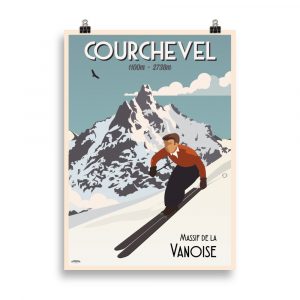 Poster Vintage "Courchevel, massif de la Vanoise"