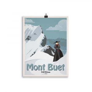 Vintage Travel Poster du Mont Buet - Le Mont Blanc des Dames : Panorama alpin majestueux, élégance naturelle et ambiance rétro capturés dans cette œuvre intemporelle.