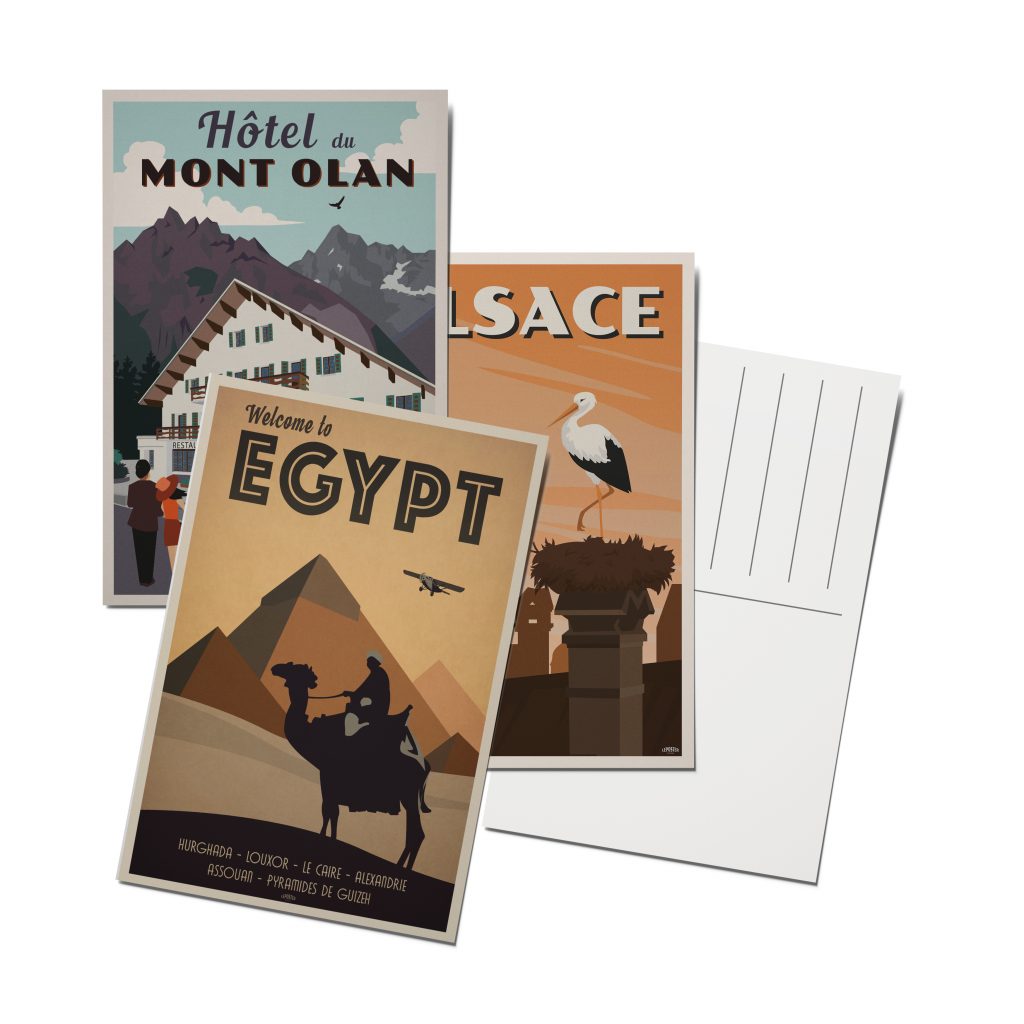 Cartes postales vintage pour professionnels : Une sélection charmante de cartes postales rétro pour boutiques souvenirs, expositions et décors captivants