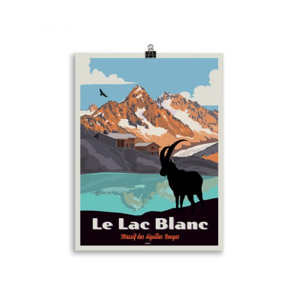 Vintage Travel Poster: "Le Lac Blanc, Massif des Aiguilles Rouges" - Image 2