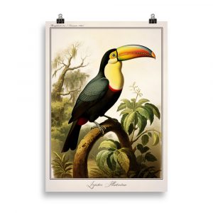 Poster Naturaliste Vintage 'Toucanus Elegans : Le Toucan' - Élégance rétro de la faune exotique