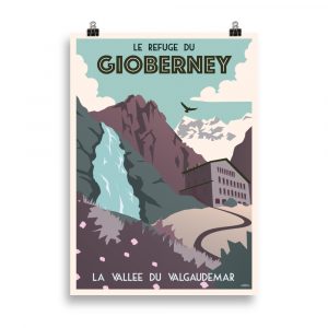 Vintage Travel Poster: Valgaudemar Gioberney Refuge, Ecrins National Park