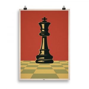 Vintage Chess Poster: Retro Strategy and Elegance