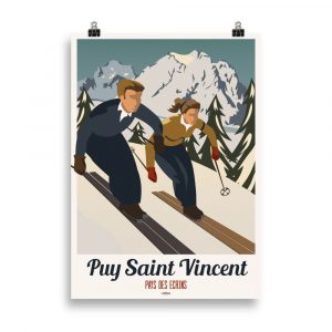 Vintage Ski Poster: Puy Saint Vincent