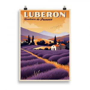 Vintage Travel Poster: Luberon, couleurs de Provence