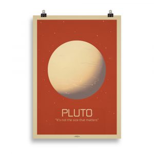 Retro SF Poster: Pluto, It's Not the Size That Matters - Space Humor