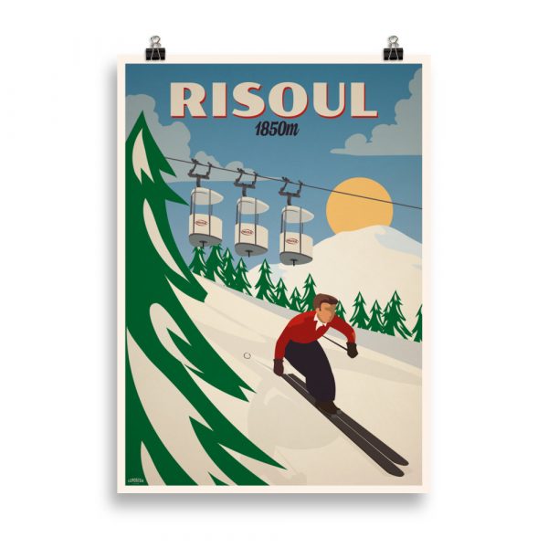 Poster Vintage  " Risoul " – Image 2