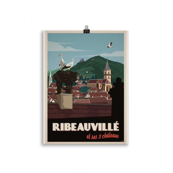 Poster Travel Vintage "Ribeauvillé et ses 3 châteaux" – Image 2