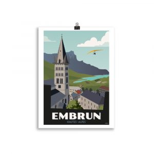 Vintage Poster: "Cathédrale d'Embrun" - Hautes Alpes