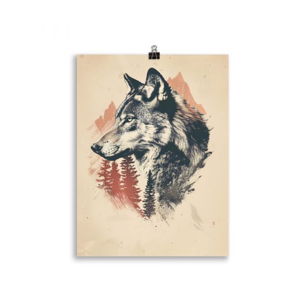Vintage Pop Art Poster "Wolf Spirit" - Image 2