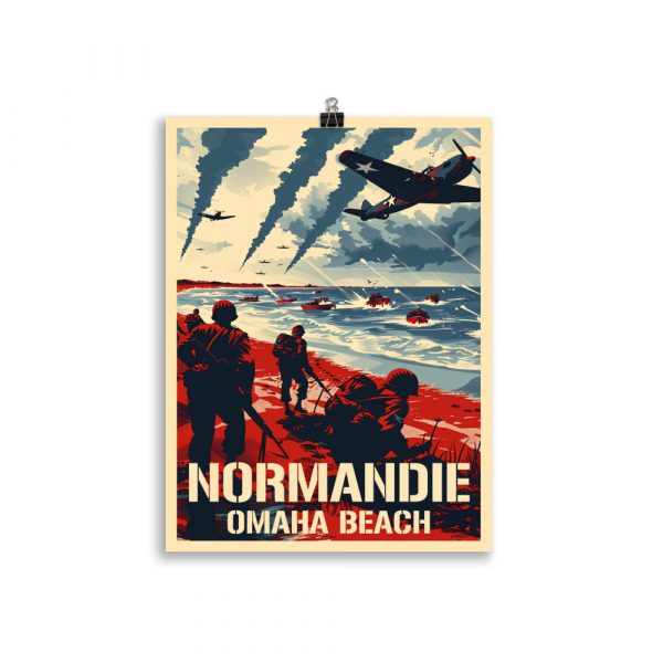 Vintage Travel Poster "Normandie, Omaha Beach" - Image 2