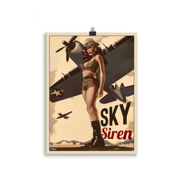 Poster Pin-Up Wings Retro "Sky Siren" - Image 2