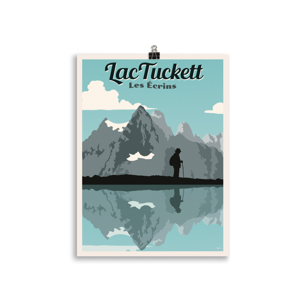 Poster Vintage Lac Tuckett Ecrins Hautes Alpes – Image 2