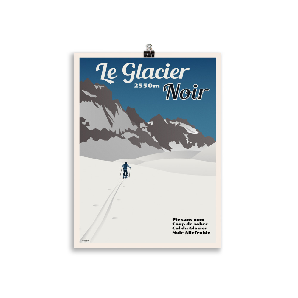 Poster Vintage Du Glacier Noir – Image 2
