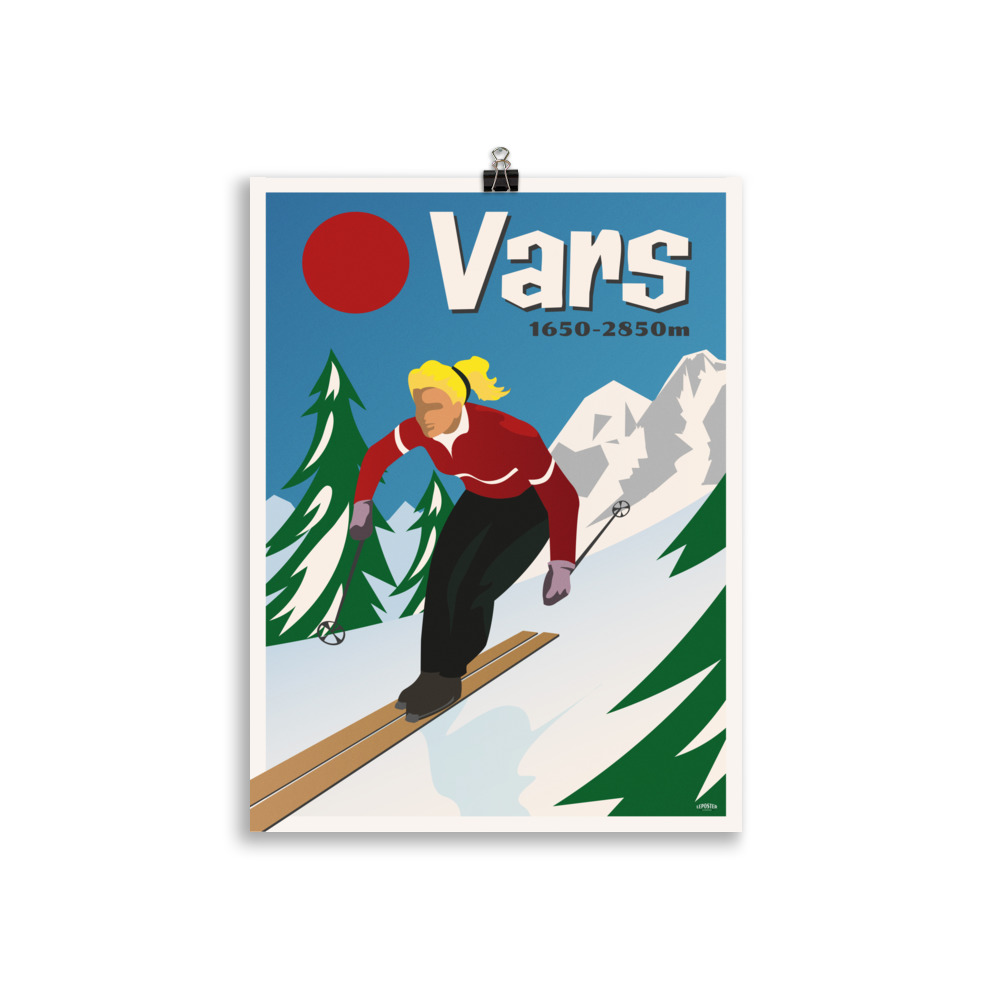 Poster Vintage "La skieuse de Vars" – Image 2