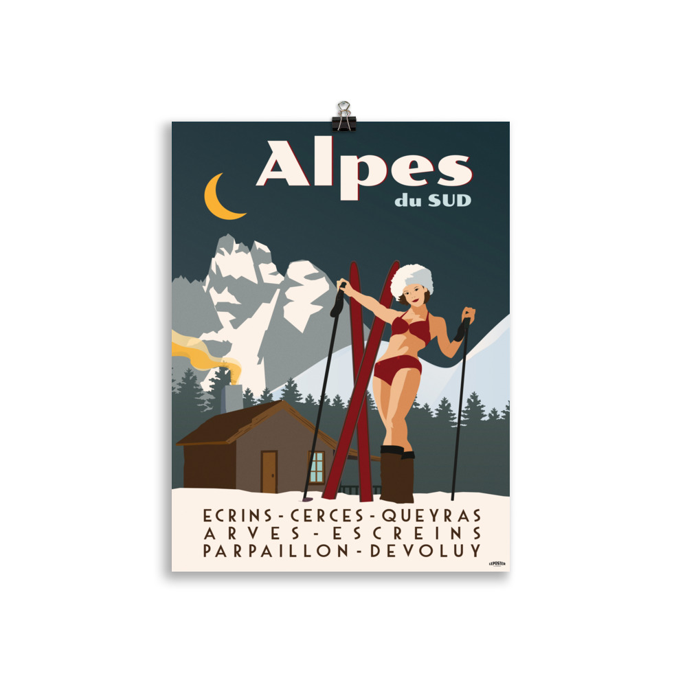 Poster Vintage "Pinup des Alpes du Sud" – Image 2