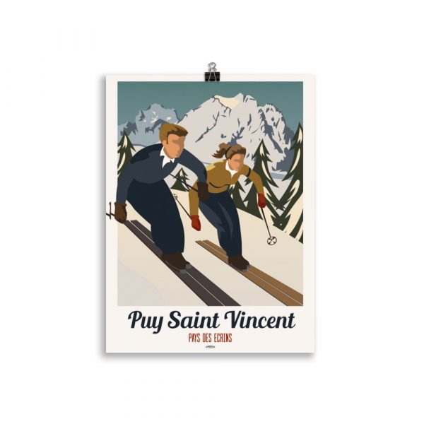 Poster Vintage "Puy Saint Vincent Ski" – Image 2