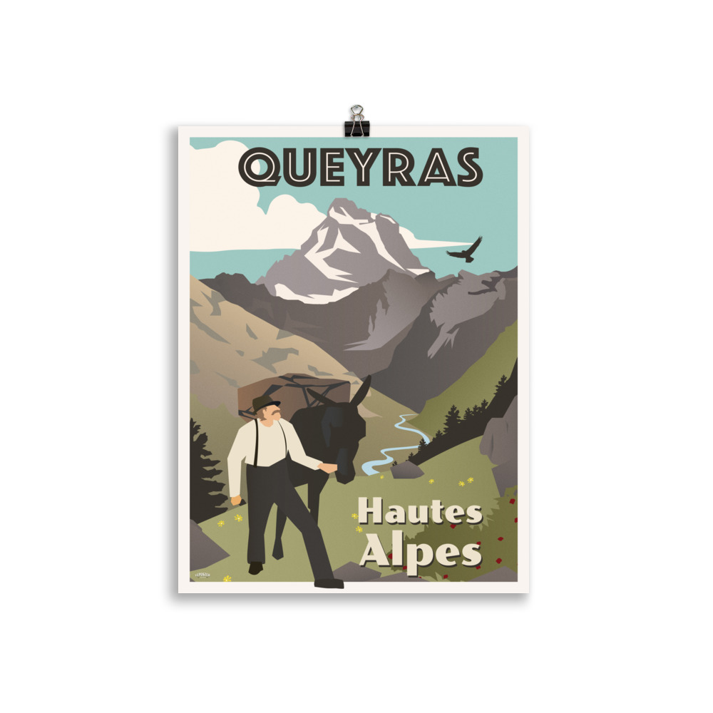 Poster Vintage "Queyras l'Âne et le Berger" – Image 2