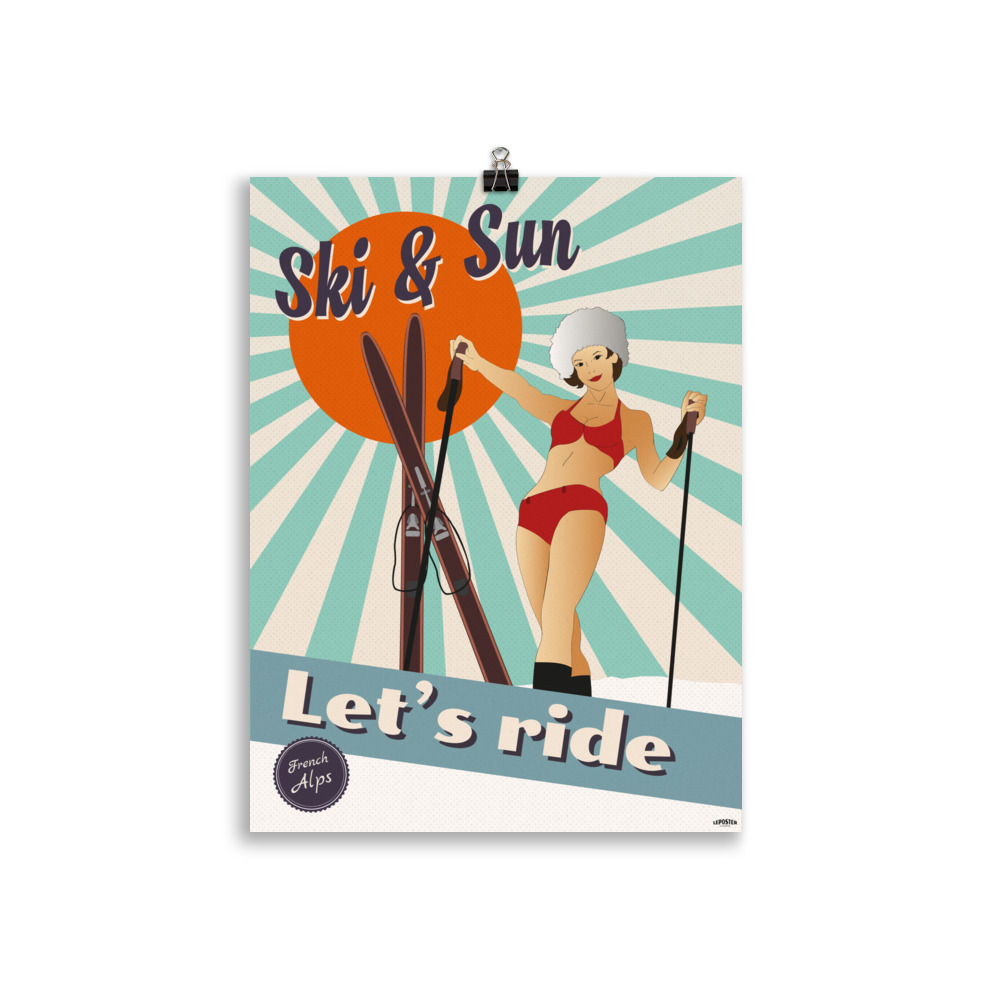 Poster Vintage "Pinup Let's Ride" – Image 2