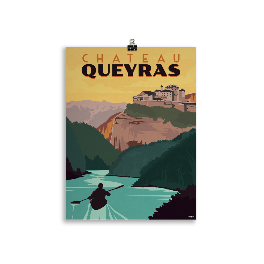 Poster Vintage "Kayak à Chateau Queyras" – Image 2