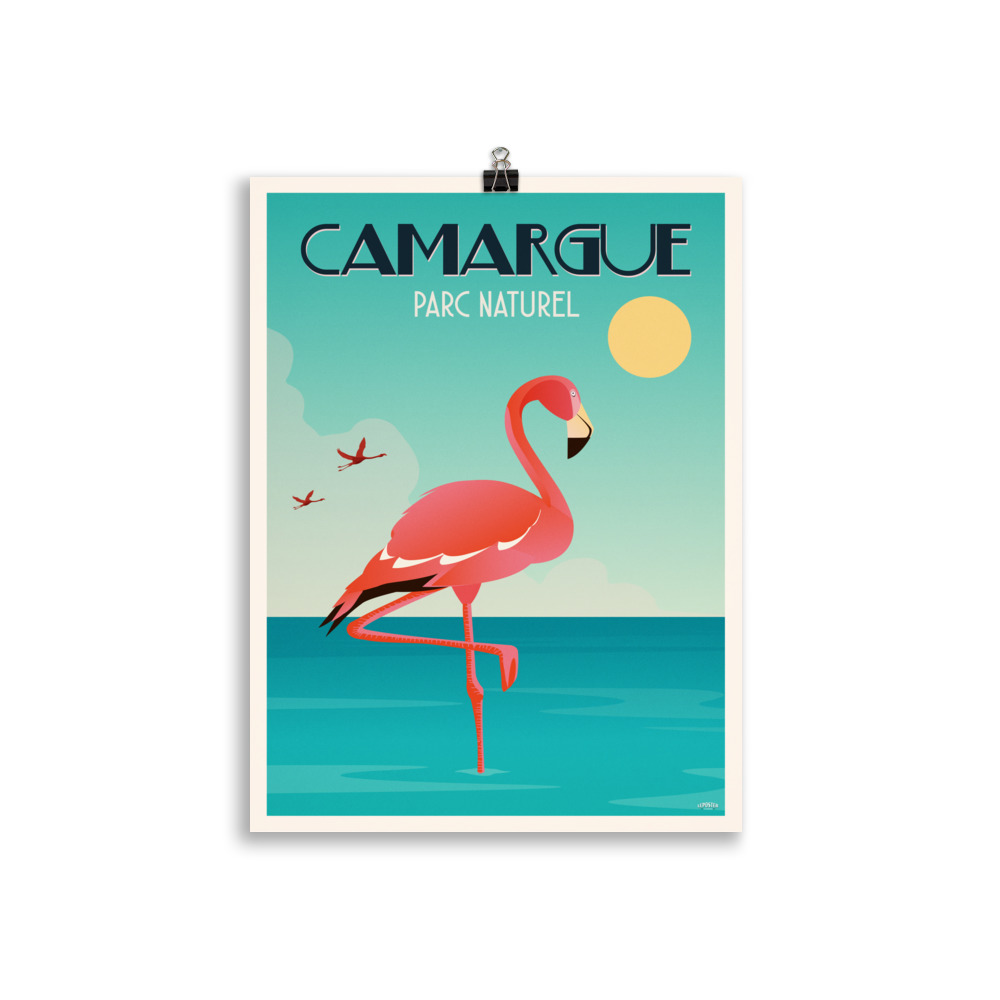 Poster vintage "Camargue et Flamant Rose" – Image 2