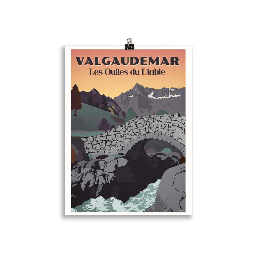 Poster Vintage "Les Oulles du Diable" Valgaudemar – Image 2