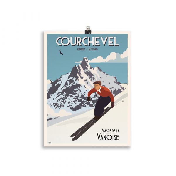 Poster Vintage "Courchevel, massif de la Vanoise" – Image 2