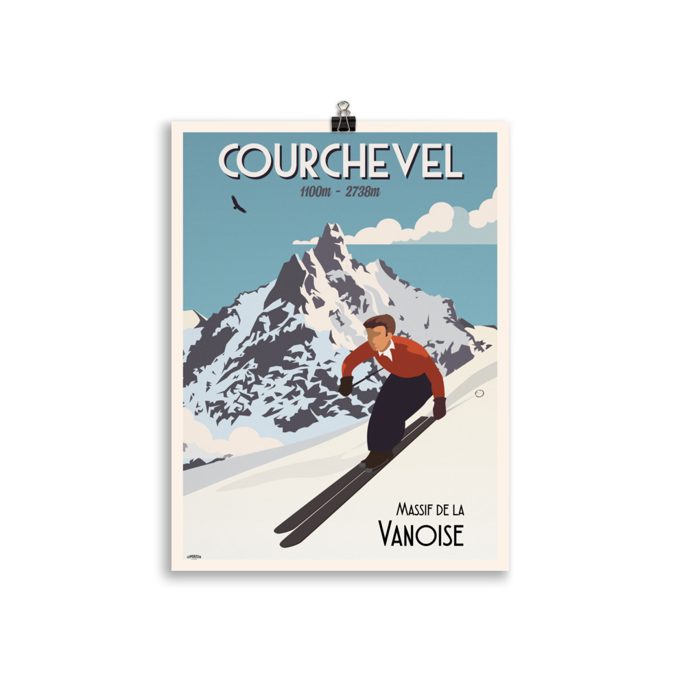 Poster Vintage "Courchevel, massif de la Vanoise" – Image 2