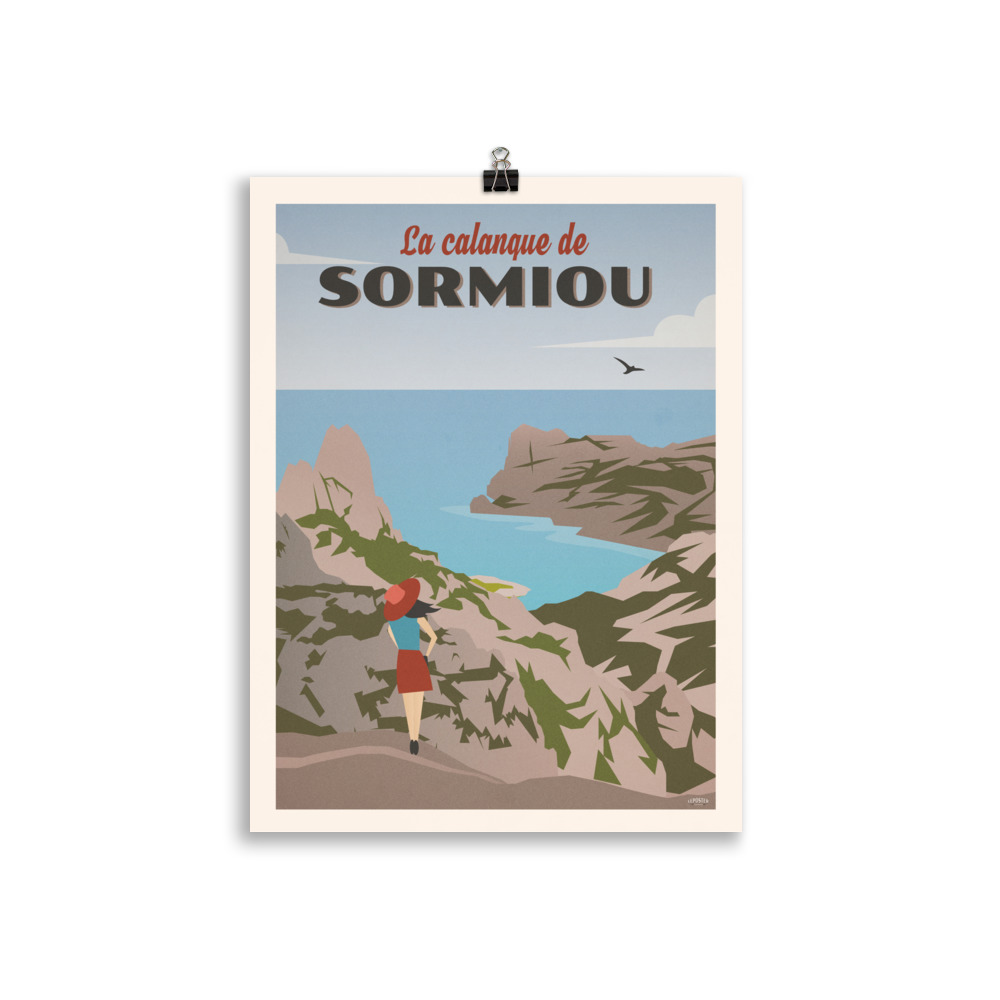 Poster Vintage "Calanque de Sormiou"  Parc National des Calanques Marseille – Image 2