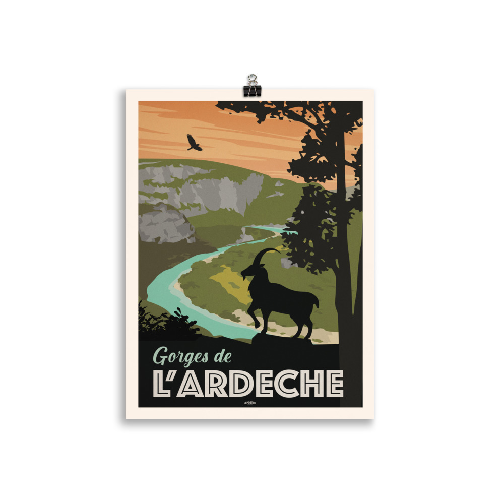 Poster Vintage "Gorges de l'Ardeche"  Parc Naturel des Gorges – Image 2