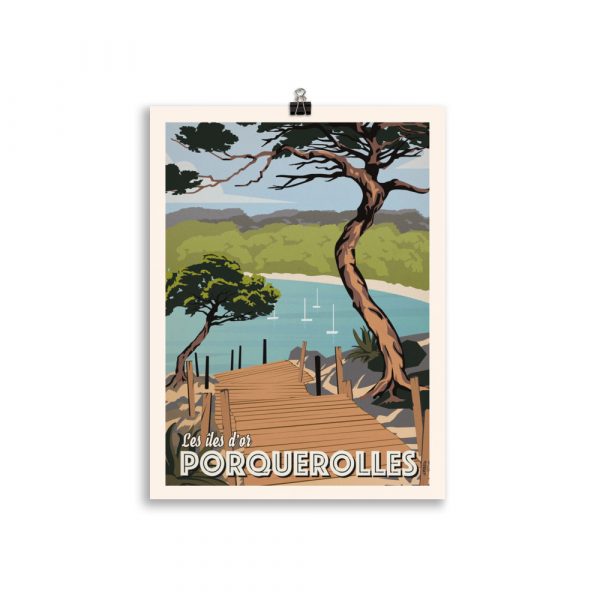 Poster Vintage "Porquerolles"  Les îles d'or – Image 2