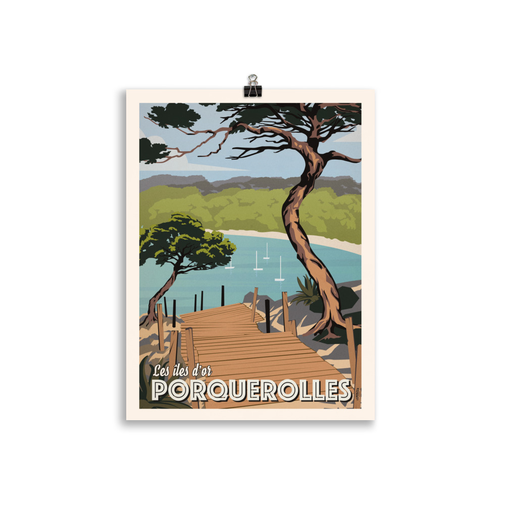 Poster Vintage "Porquerolles"  Les îles d'or – Image 2