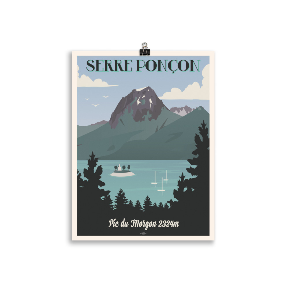 Poster Travel Vintage "Serre Ponçon" Pic du Grand Morgon – Image 2