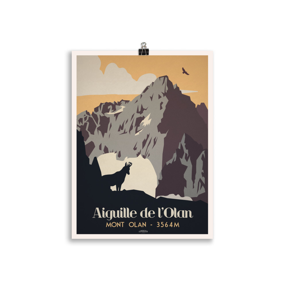 Poster Travel Vintage "Aiguilles de l'Olan" Mont Olan Valgo – Image 2