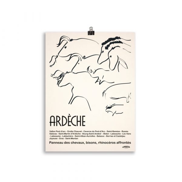 Poster minimaliste Ardeche "Peinture Rupestre" Grotte Chauvet – Image 2