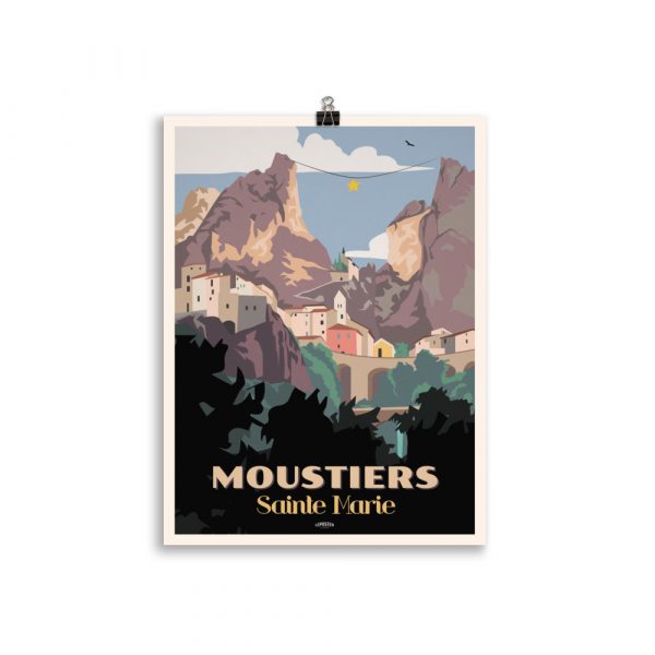 Poster vintage "Moustiers Sainte-Marie" Provence – Image 2