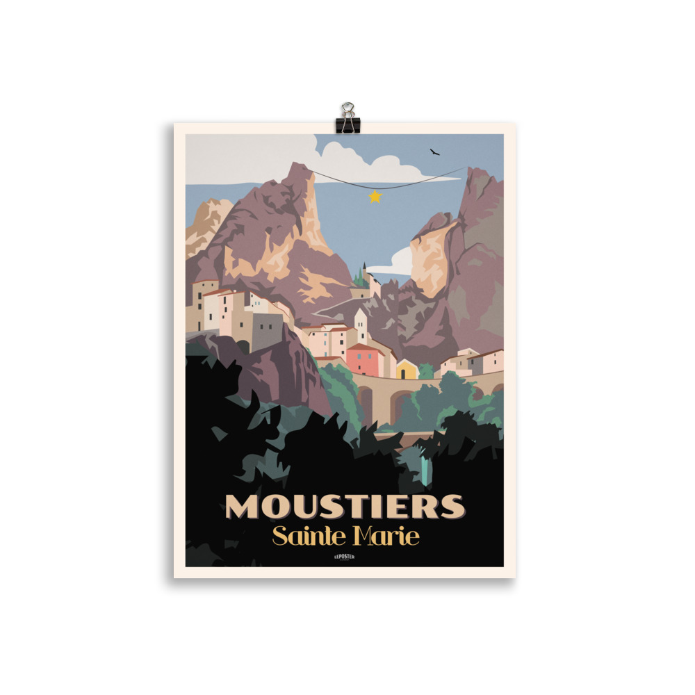 Poster vintage "Moustiers Sainte-Marie" Provence – Image 2