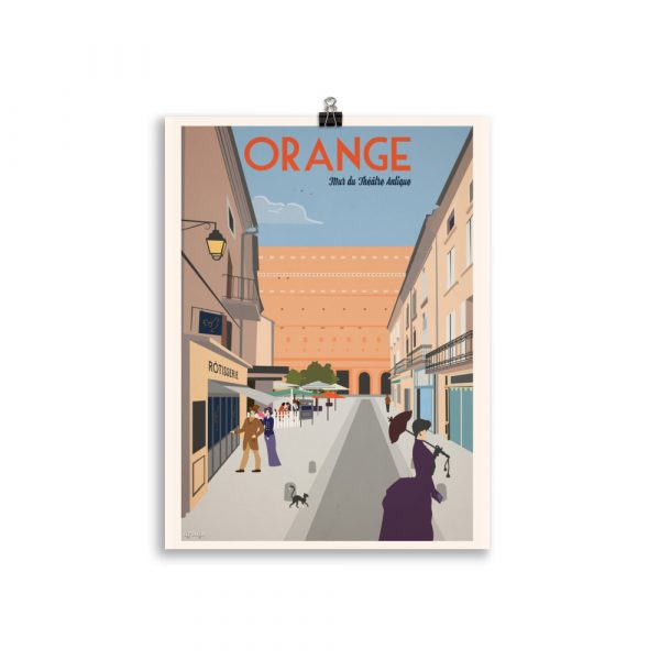 Poster Vintage "Orange et le Mur Antique " – Image 2