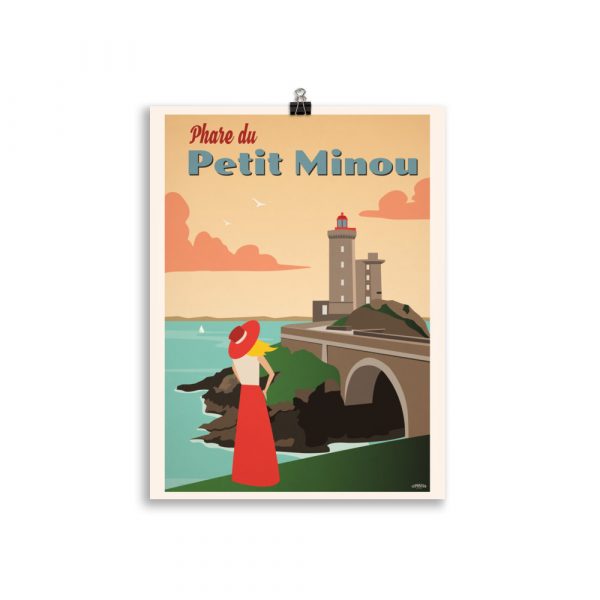 Poster Travel Vintage  "Phare du Petit Minou"  Brest-Bretagne – Image 2