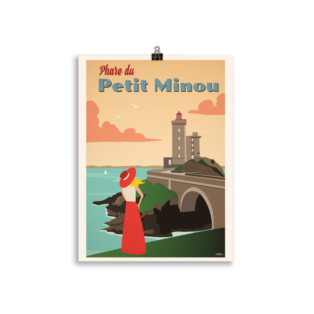 Poster Travel Vintage  "Phare du Petit Minou"  Brest-Bretagne – Image 2