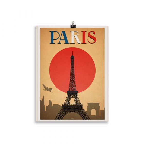 Poster Travel Vintage  "Paris et la tour Eiffel" – Image 2