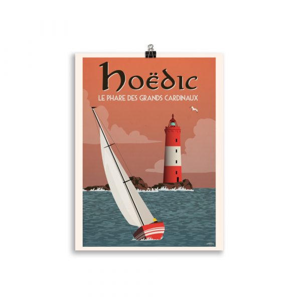 Poster Travel Vintage  "Hoëdic le Phare des Grands Cardinaux" – Image 2