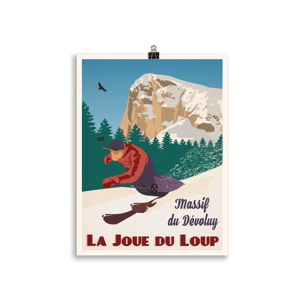 Poster Travel Vintage  "La Joue du loup Massif Devoluy" – Image 2