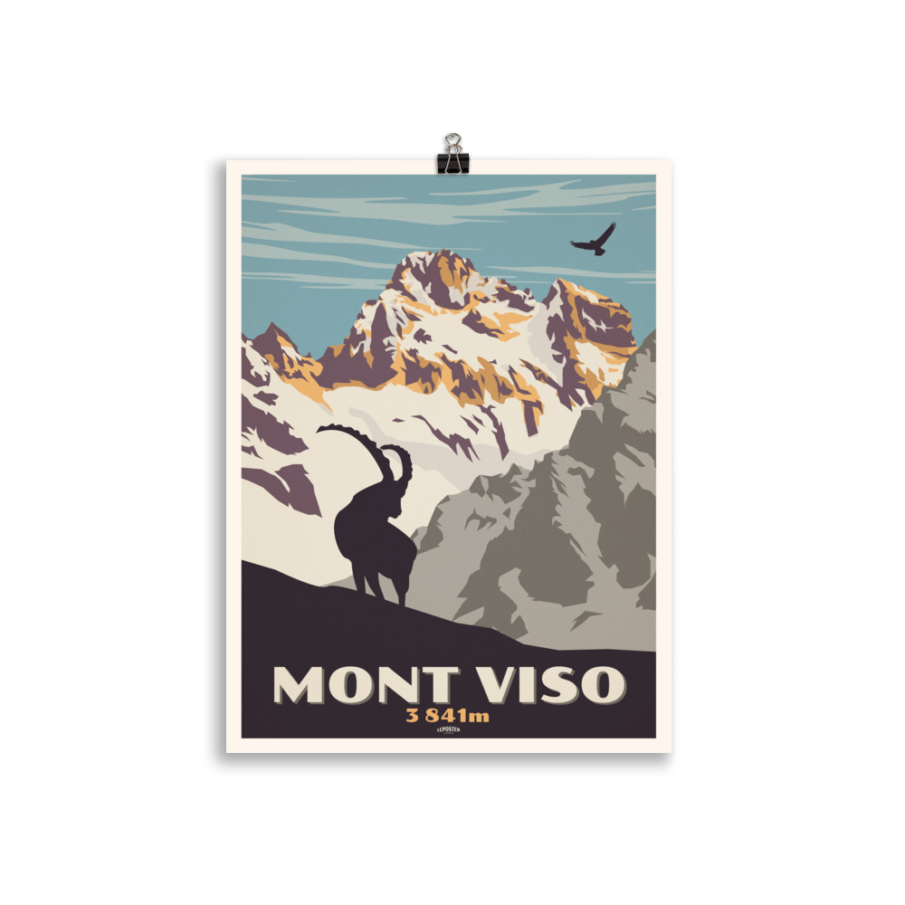 Poster Travel Vintage  " Mont Viso " – Image 2
