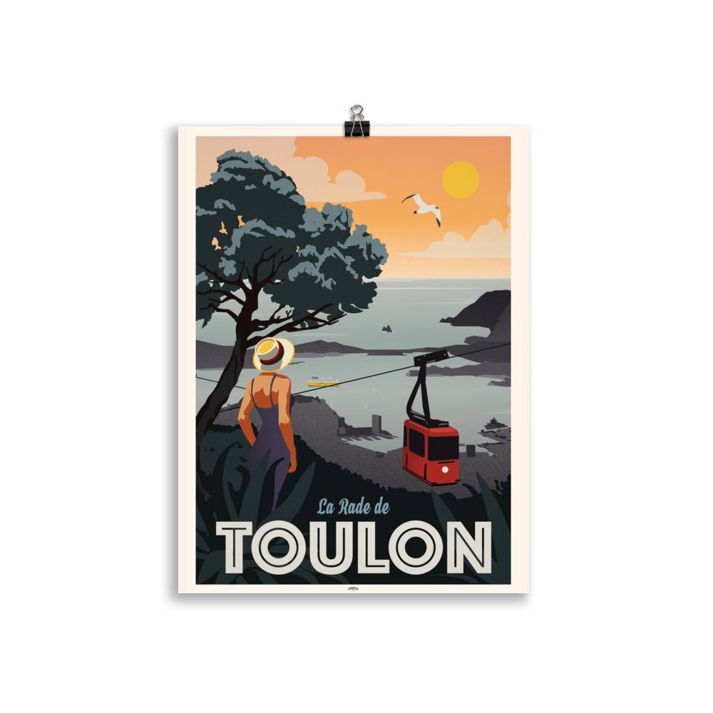 Poster Vintage "La Rade de Toulon" – Image 2