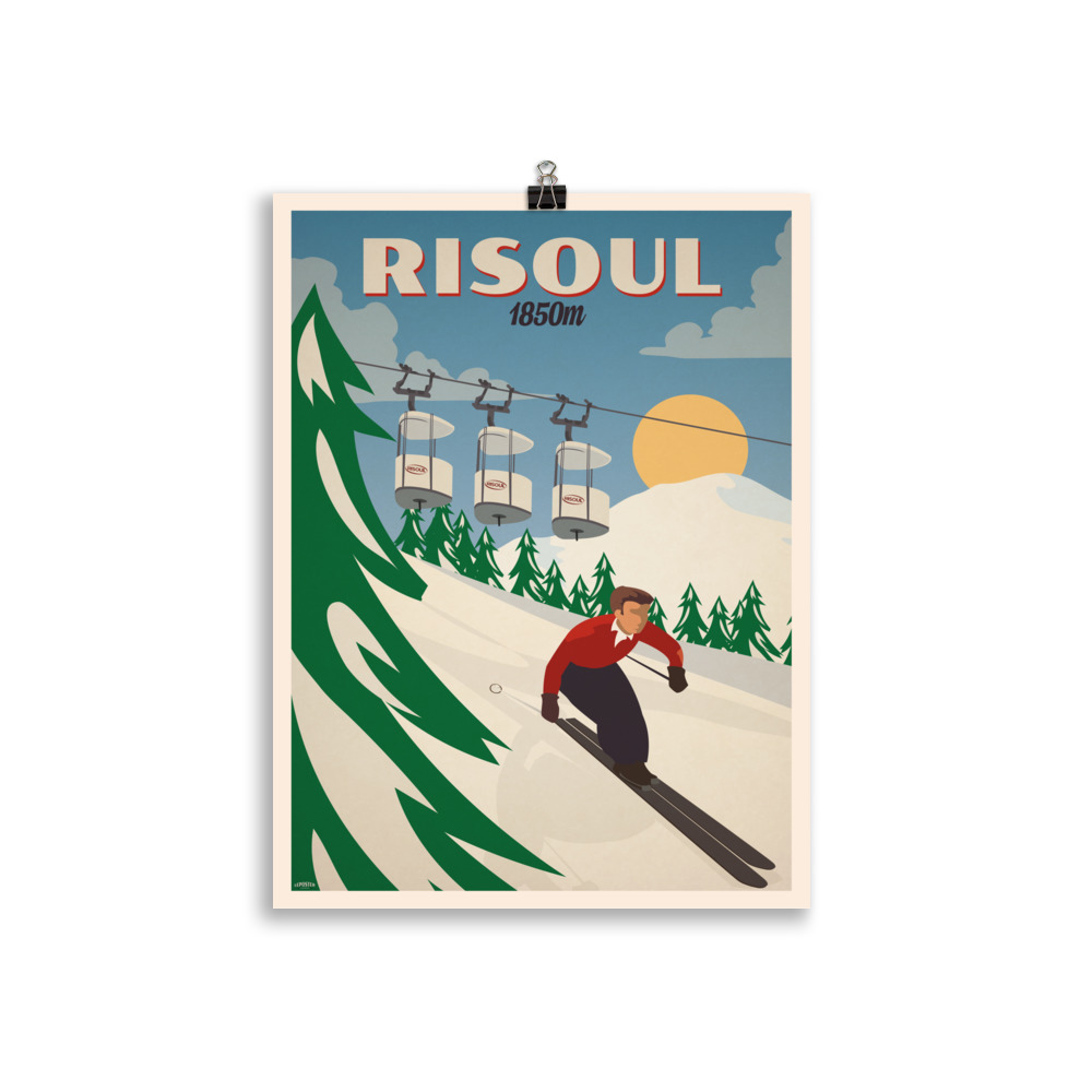 Poster Vintage  " Risoul " – Image 2